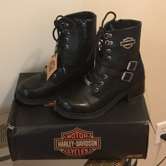 Harley-Davidson Shoes - Harley Davidson Melinda Black Leather Boots